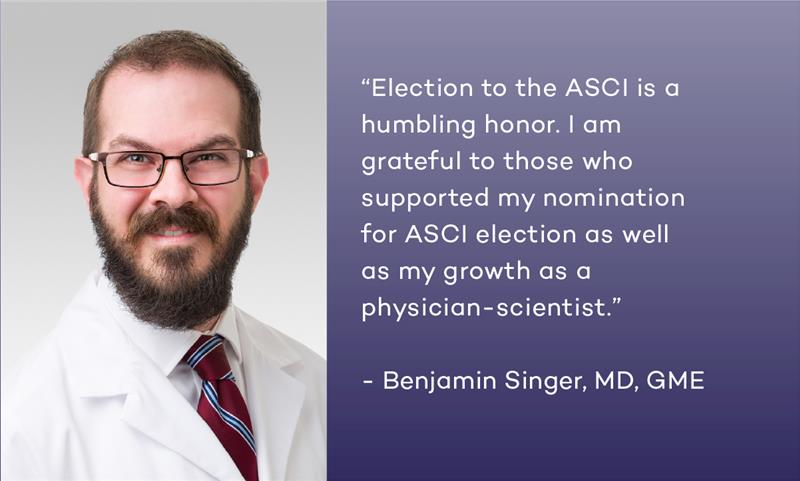 @the_asci @NMOphthalmology @CraigHorbinski @NU_Pathology @NeurosurgeryNM @LurieCancer @NUCATSInstitute @HFpEF @NMCardioVasc @NUgeneticmed @nu_ipham @FSMGlobalHealth @SQInstitute Benjamin Singer, MD, GME (@bsinger007), was elected to the @The_ASCI for his work on #DNAMethylation and gene expression in #TCells as features to treat acute lung inflammation and repair lung damage.