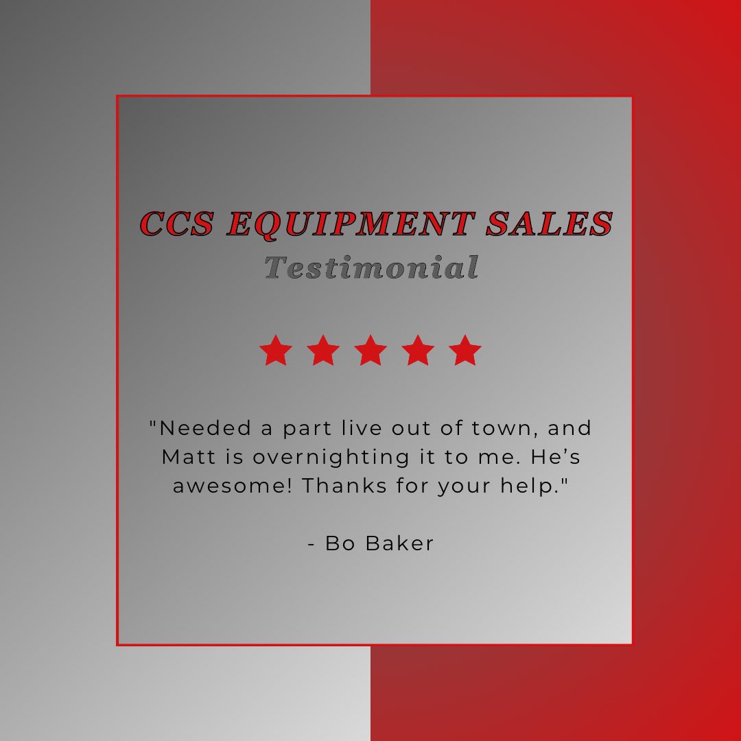 CCSEquiptSales's tweet image. Employee shoutout to Matt for working hard so you can work less! Our parts department is here to give you the help that you are looking for.

We love to hear your feedback, thanks Bo for sharing! 👍

#ccsequipmentsales #partsales #youngsvillenc #angiernc #aydennc