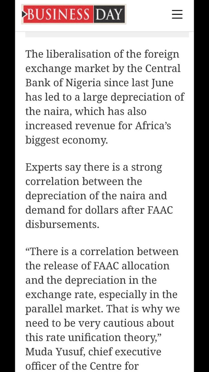 firstladyship's tweet photo. The causes of Naira Depreciation:

1. Insecurity.
2. Corruption.
3. Incompetence.
4. Monthly FAAC Disbursements.
5. The Massive Crude Oil Theft.
5. Low Foreign Direct Investments.
6. The N33 Trillion CBN’s Ways & Means.

Adams Oshiomhole passed a Vote of No Confidence on the Governor of the Central Bank of Nigeria, Yemi Cardoso. Yemi was accused of running a commercial bank under.

Binance & BDCs are only the symptom. Once FAAC is shared, members of the Executives rush down to their Aboki to change them into foreign currencies for warehousing.

Africa trying to compete with the West on Free Market is delusional. You cannot be whiter than the Pope. These are the reasons why the Naira is crashing against the Dollar. Don’t let the APC tell you otherwise.

Know your limitations & work within your means. Find African Solutions to your global problems like inflation & currency depreciation. Neoliberalism can never work in a Nigeria with less than zero comparative advantage.