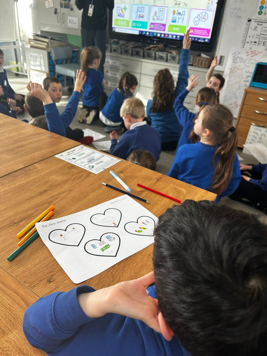 P3a and P3b got together to create their class charter. They agreed on the articles they were going to focus on as well as the actions the children (rights holders) and adults (duty bearers) would take to ensure that rights are realised and respected. #UNCRC @stevenkidd #RRSA