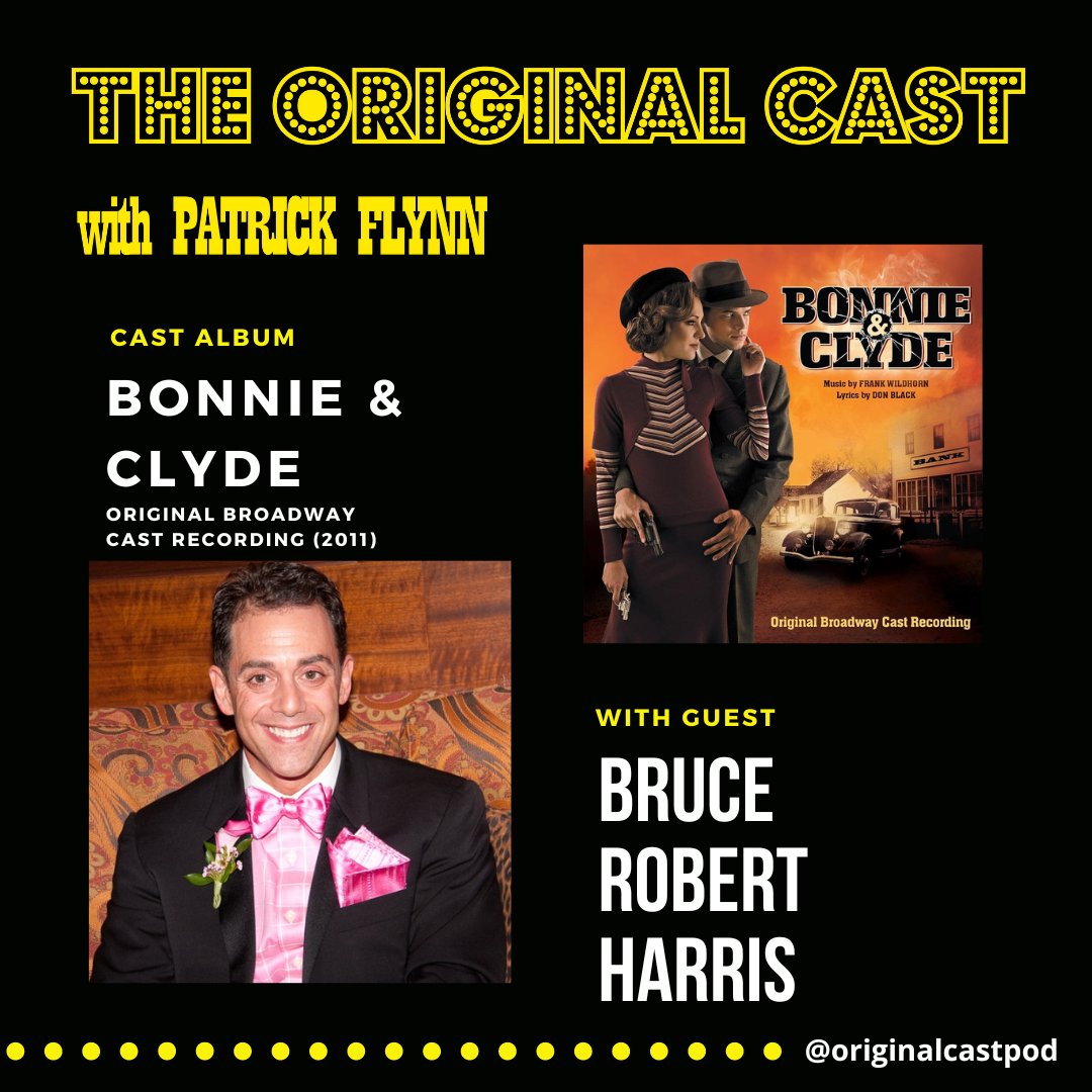 OriginalCastPod's tweet image. NEW EPISODE 🔊 

🎶: Bonnie &amp;amp; Clyde
🎙️: Bruce is (along with his producing partner Jack W. Batman) a two-time Tony Award winning producer of shows such as Be More Chill, Great Comet, Pippin and the very show we’re  talking about today!

linktr.ee/originalcastpod