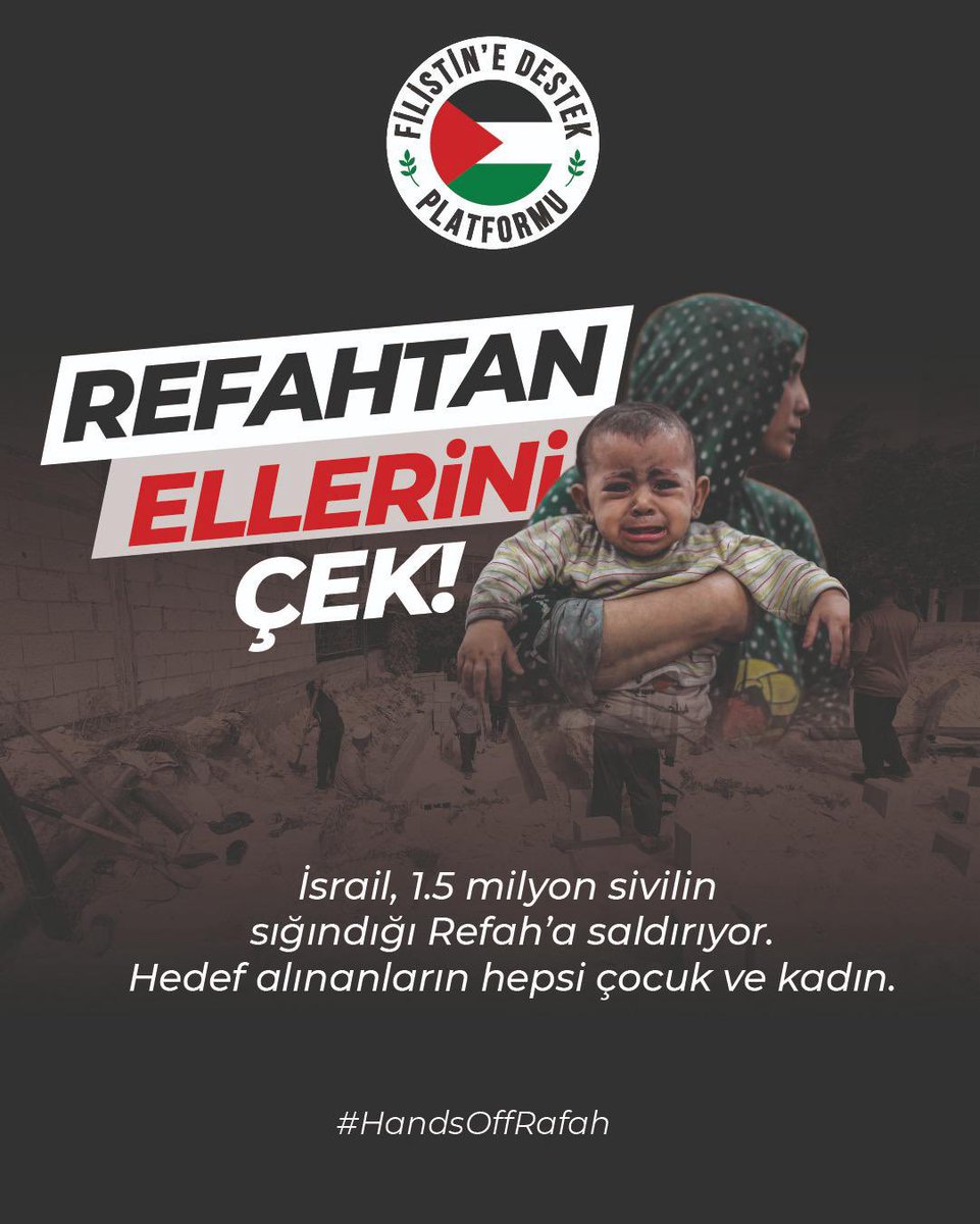 Zalimin zulmünü durdur Allahım.
Mazlumun ahını dindir Allahım 
#HandsOffRafah
#RefahtanElleriniÇek