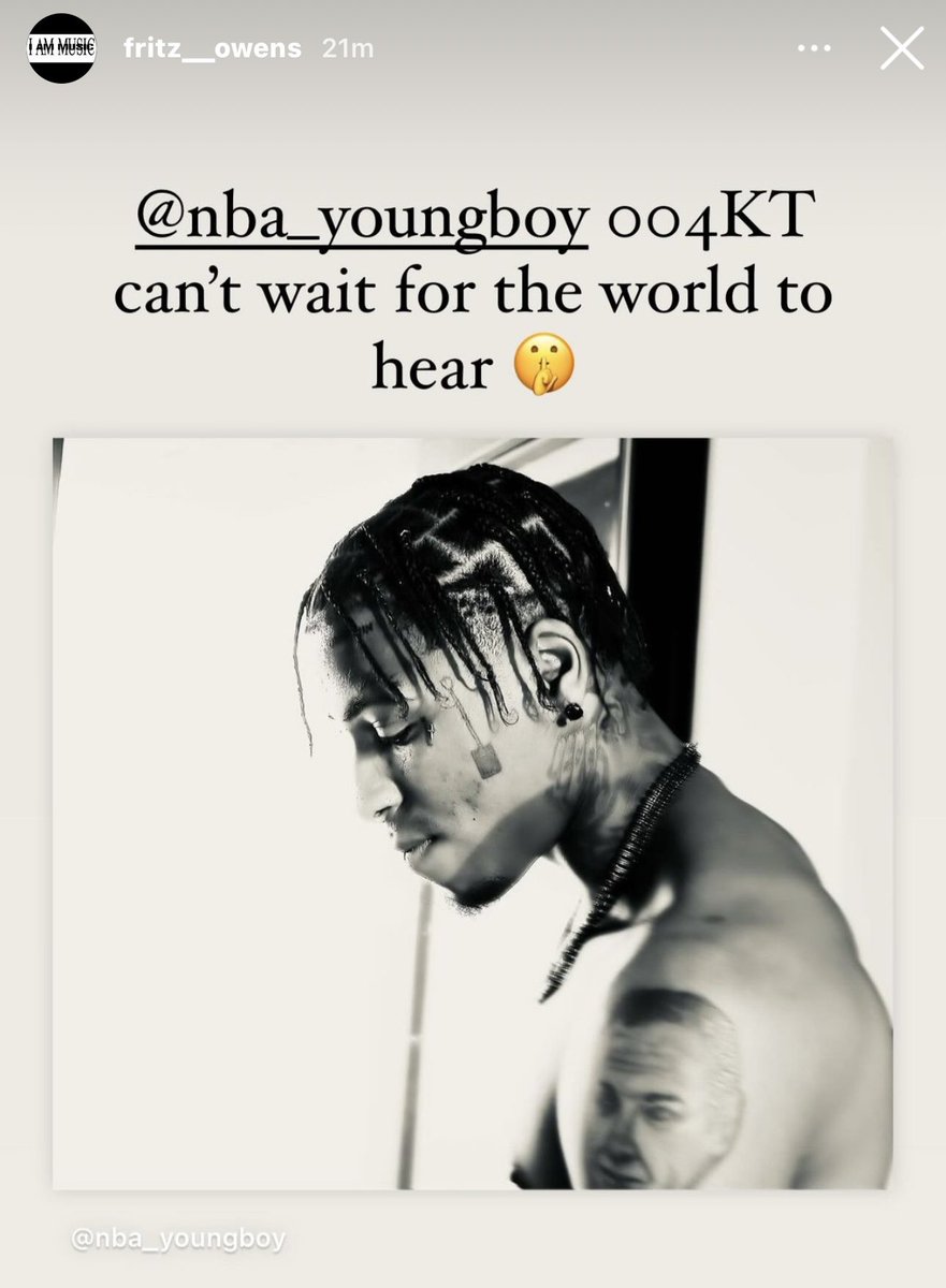 Can’t wait for NBA YoungBoy X Playboi Carti “004KT” to drop 🔥⏳
A masterpiece is otw 🏆