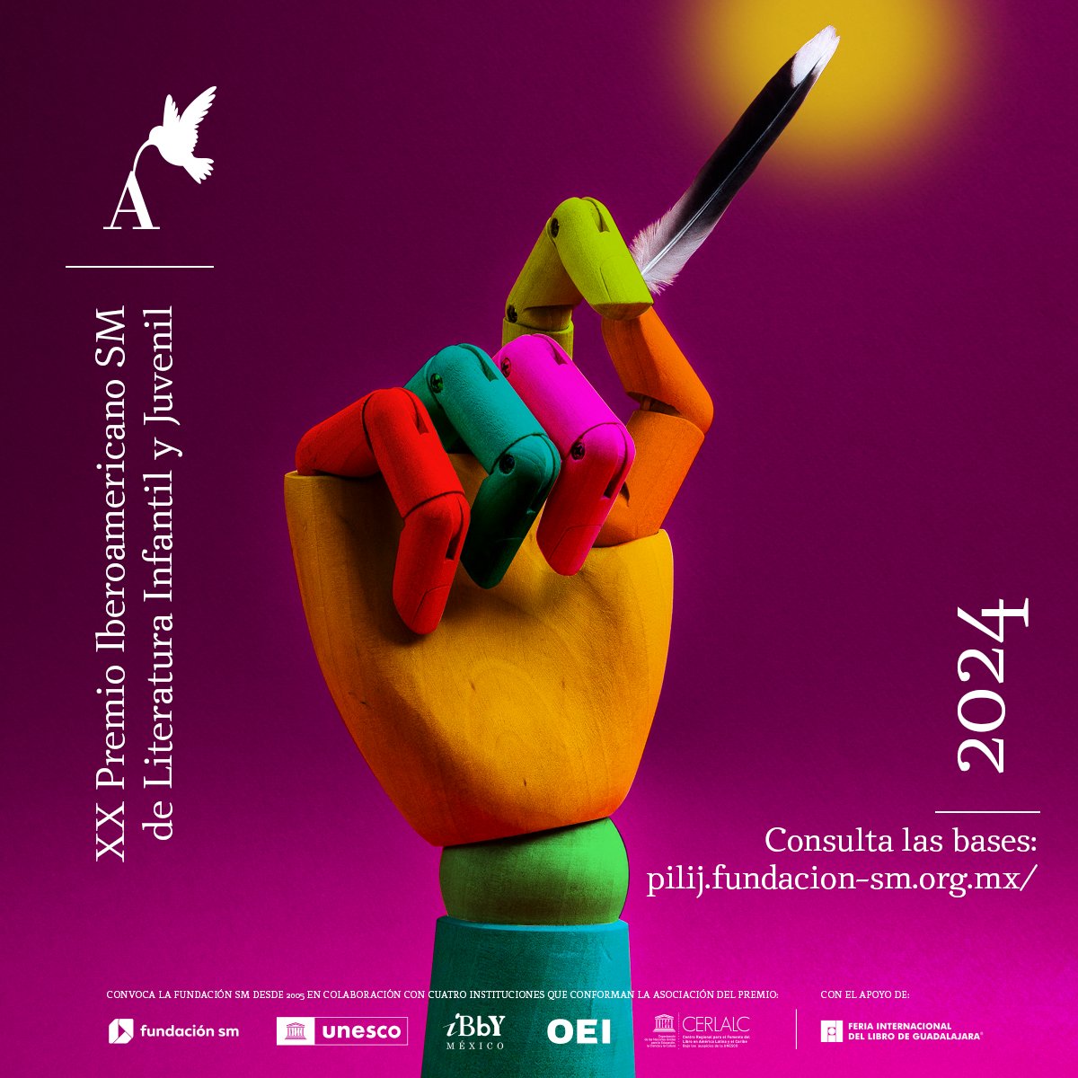 #CerlalcDestaca 📣
📚🏆 Continúa abierta la convocatoria del XX Premio Iberoamericano SM de Literatura Infantil y Juvenil #PILIJ. Podrán presentar sus candidaturas instituciones culturales o educativas, editoriales, asociaciones o grupos de personas relacionadas con la literatura