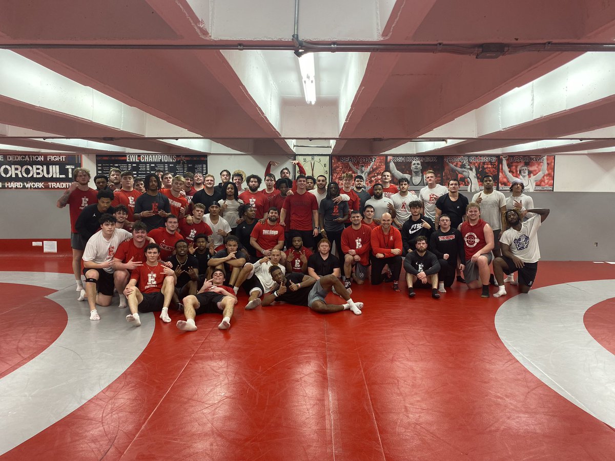 Spent the day being uncomfortable! Appreciate Coach Hill & @BoroWrestling1 putting our guys through a tremendous workout! #THEBORO