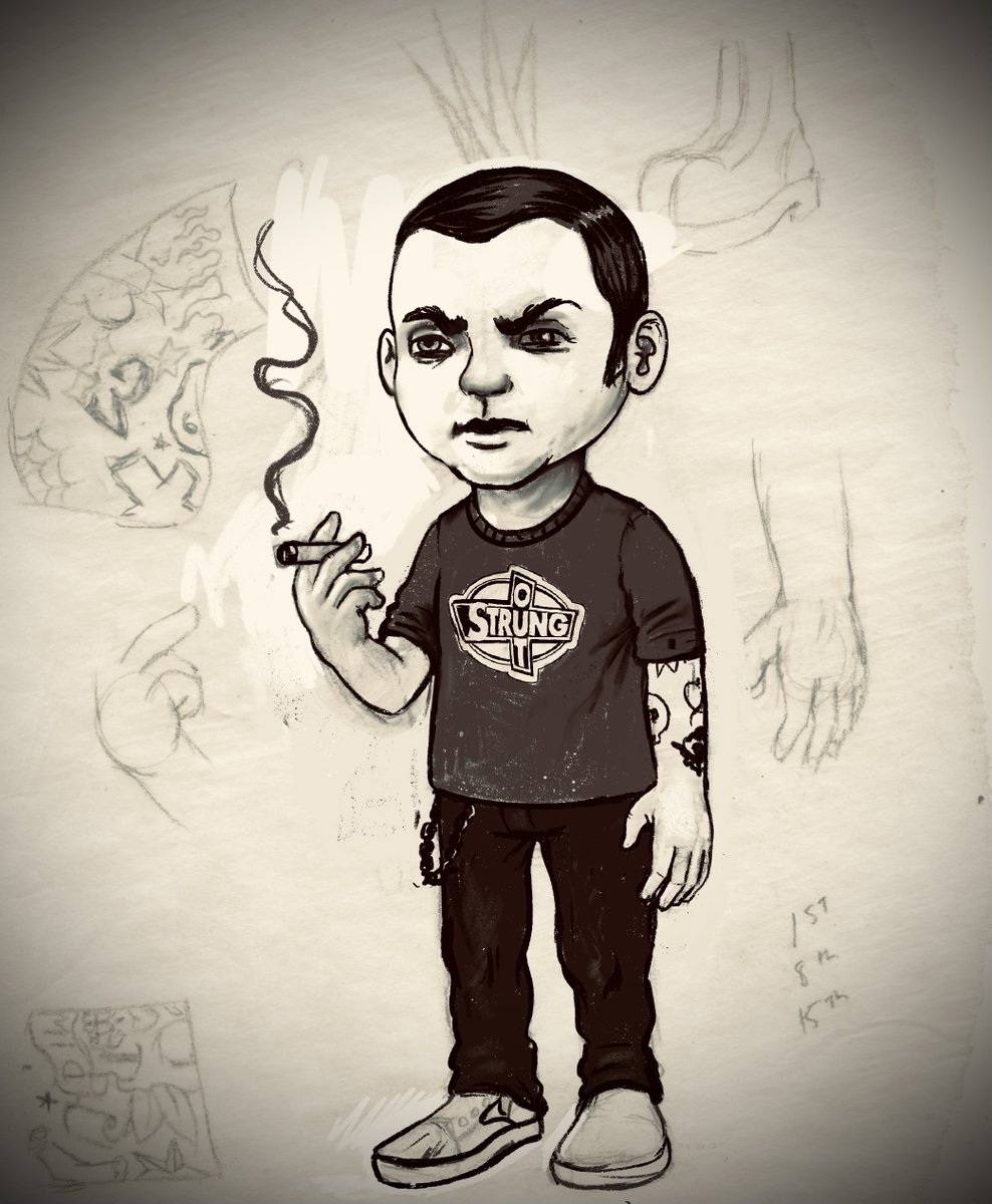 Rough sketch phase complete and now we move to the  tight sketch of our Punks for the Punk Rock and Paint Brushes art &amp; photography exhibition at @thepunkrockmuseum in Las Vegas. <a href="/StrungOut/">Strung Out</a> 
 
#punkrockandpaintbrushes  #punkrockmuseum 🤘🤘