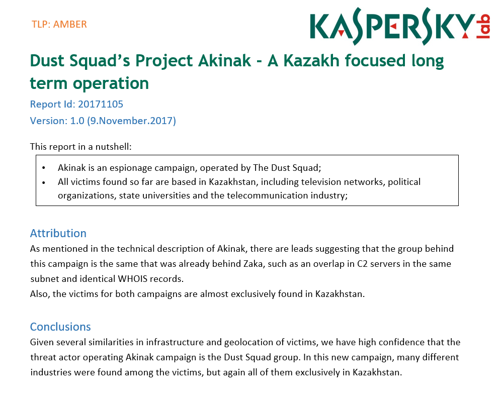 KasperSekrets's tweet photo. Quick multi #ReportReview:
What causes a once slowly but surely attributed domestic Kazakh actor –
(with clear infra links + good old targeting of local opposition & journalists etc)
– to get downgraded to 'we identified some Central Asia footprints'? https://t.co/jp2lWOQVII