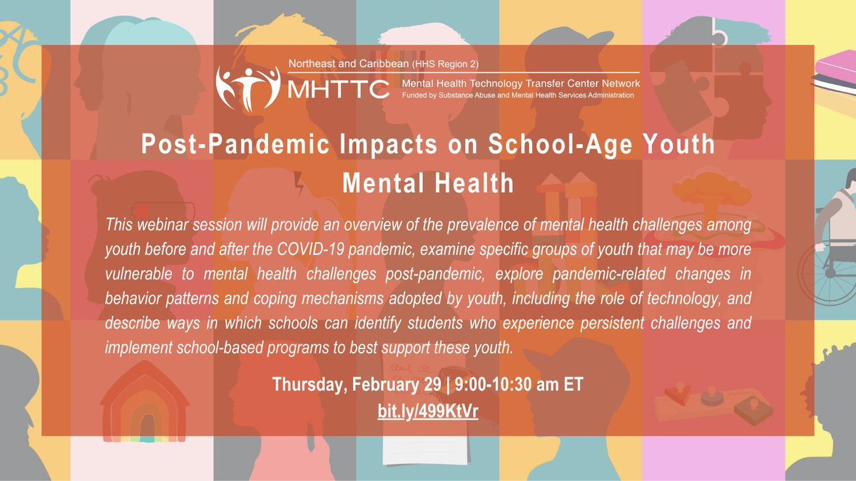 Don't forget to register for next week's webinar! 
 
Post-Pandemic Impacts on School-Age Youth Mental Health

🗓️ Thursday, February 29
⏰ 9:00-10:30 am ET
 
Register now ➡️ buff.ly/3HtyNAR