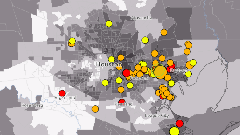 Look all the facilities emitting millions of pounds every year of the EPA's highest priority toxic chemicals that are linked to cancer, developmental harm and asthma are outside the Arrow chemicalactionmap.edf.org