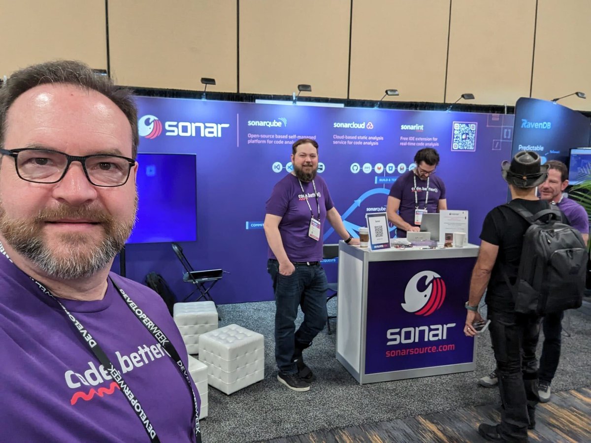 SonarSource's tweet photo. #DeveloperWeek24 kicking off to a great start!! Stop by Booth #210 for in-depth demos of our Clean Code solution, presentations, and a chance to win a pair of Ray-Ban Smart Glasses! π
We'll see y'all around!! https://t.co/JYdUe6OdRq
