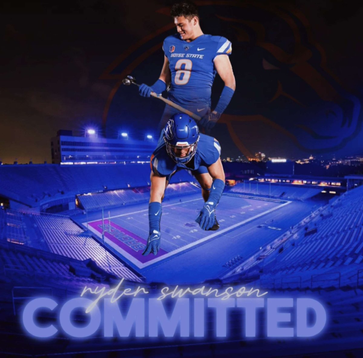 Excited to announce my commitment to Boise State University. Thank you to everyone who has supported me through this journey. #committed #BleedBlue @CoachSkin @Grant_Hedrick9 @CoachChinander @Coach_SD @BrandonHuffman