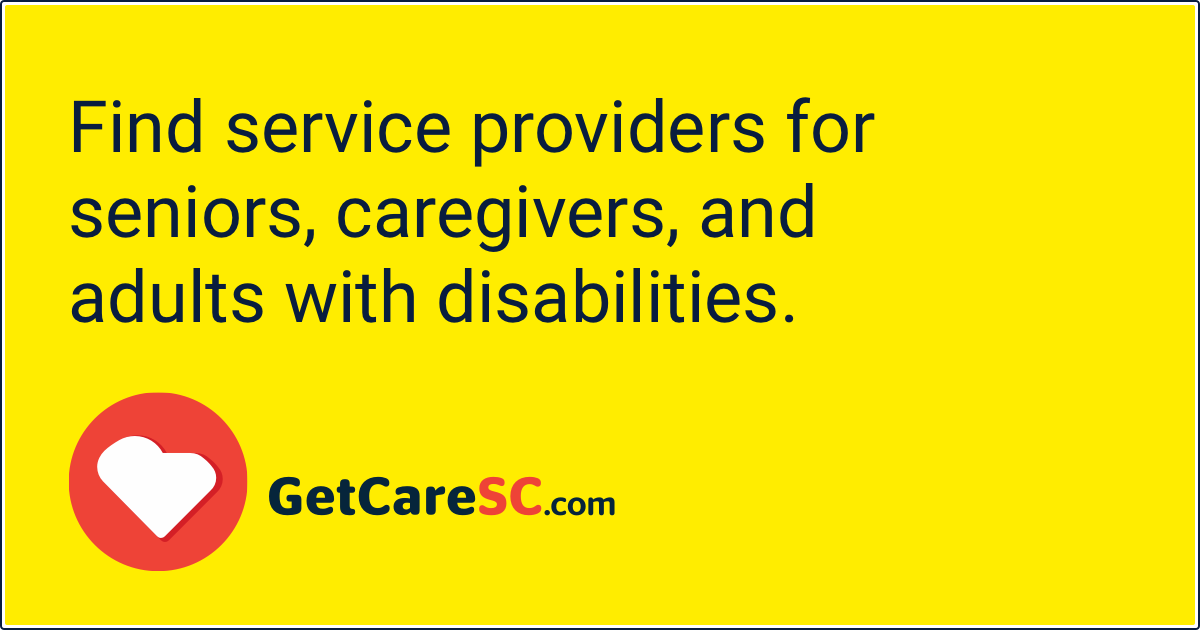 Getting proper nutrition can be a challenge for older people.

Find group dining sites or get meals delivered using GetCareSC.com, a free online tool sponsored by the South Carolina Department on Aging.

Search for your local Area Agency on Aging