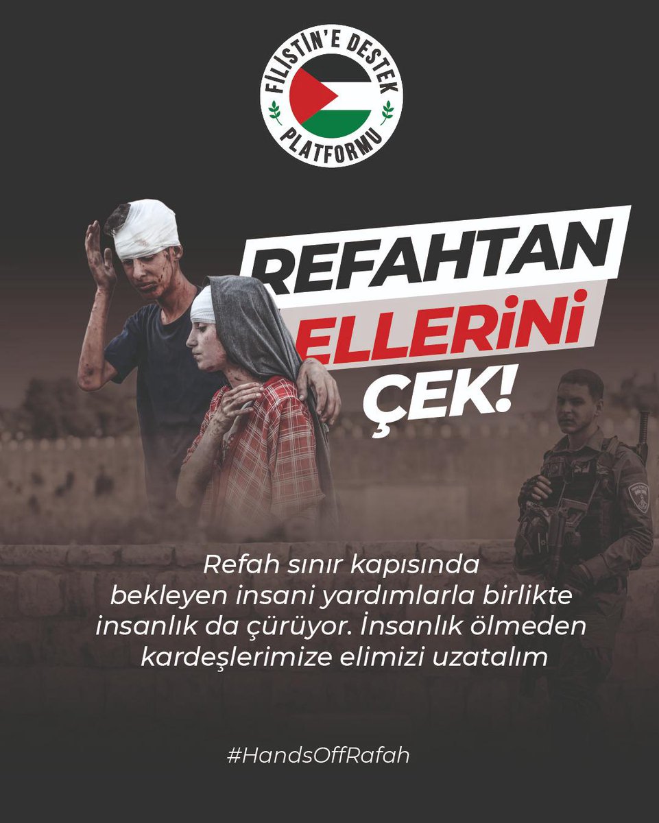 BartinTdv's tweet photo. Filistinli kardeşlerimiz soykırımcı siyonistlerle Mısır Refah sınır kapısı arasında 55 km’lik alana sıkıştı, bu zulme hep birlikte dur diyelim

#HandsOffRafah 
#RefahtanElleriniÇek https://t.co/OjKWpWsu4y