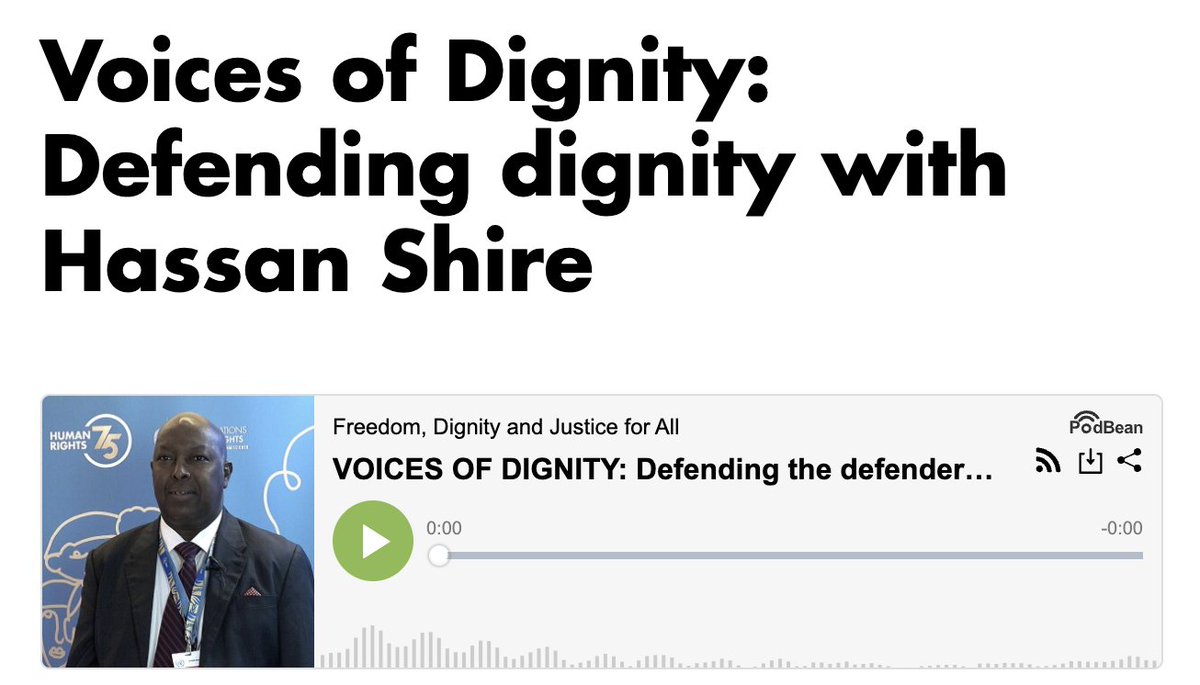 🎧Listen to our chairperson, Hassan Shire, discuss vital strategies for protecting human rights defenders in the latest episode of the UN Human Rights Podcast. From networking to safe 'hub cities', learn how we're supporting those who risk everything for justice keeping them