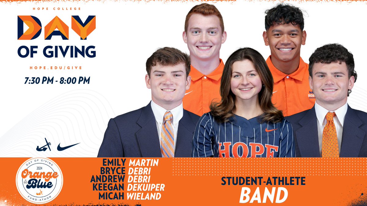 Strike up the band! We have a special performance for you with the Hope Athletics Orange and Blue Fund-athon. Let's jam to celebrate Hope College's Day of Giving. #Give2Hope Watch: youtube.com/watch?v=mohfzh… Give: hope.edu/give2hope