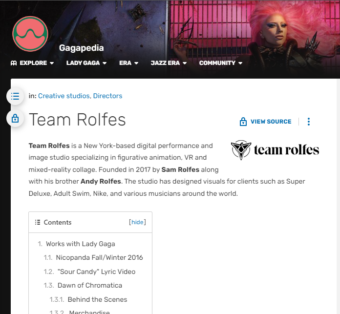 with Vice’s site being deleted today, we’re backing up our most precious online asset… the Team Rolfes Gagapedia entry…