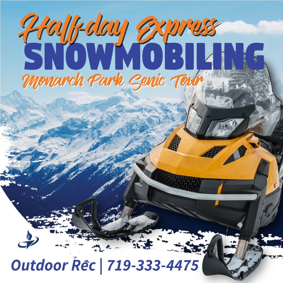 Join us for half-day express snowmobiling! ❄️