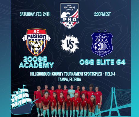 ⭐️ BIG Weekend ahead in Tampa 🌴 as the girls look to book their 3rd trip in 3 years to the National Tournament! Let’s Go! ⭐️ @kcfusionsc @Hoffer09 #earnyourplace #TogetherForVictory