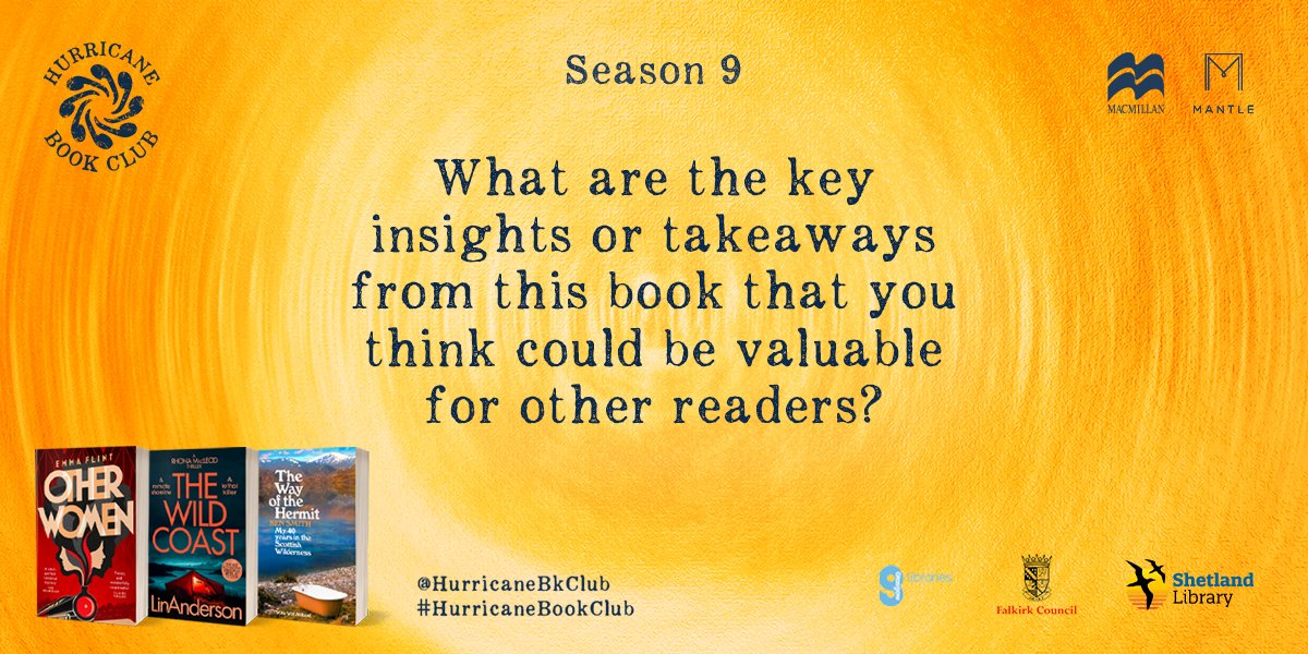 And our final question for tonight #OTHERWOMEN
#HurricaneBookClub