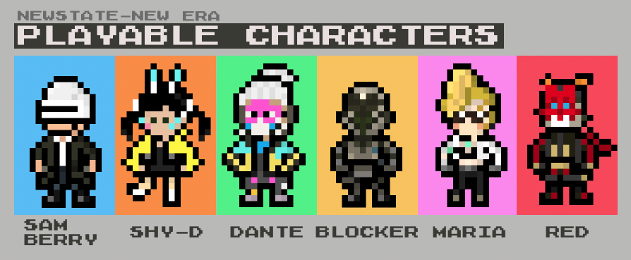 level1labo's tweet image. NEWSTATE-NEW ERA
Playerble Characters "Pixel"avatar.
 #Newstate #NEWSTATEMOBILE #pixelart