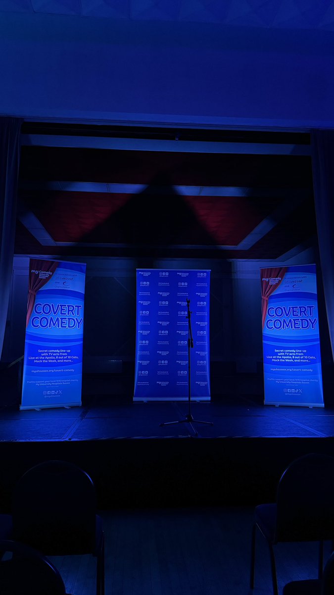 👀🎭The stage is set… #covertcomedy