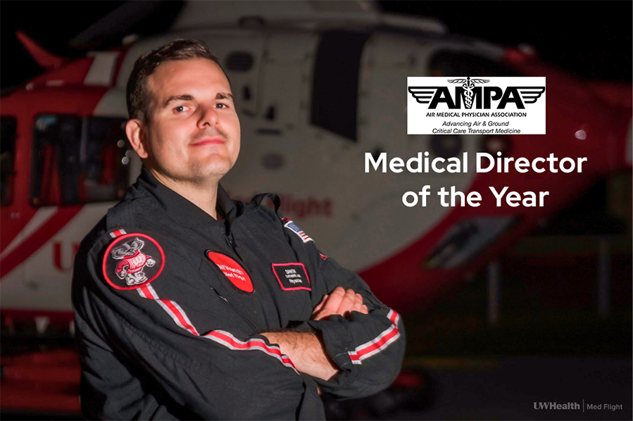 Univ. of Wisconsin Emergency Medicine (@uwemermed) on Twitter photo Dr. Drew Cathers has been named the 2023 Medical Director of the Year by <a href="/AMPAdocs/">AMPA</a>. Dr. Cathers is a <a href="/UWMedFlight/">UW Health Med Flight</a> flight physician, <a href="/UWEmerMed/">Univ. of Wisconsin Emergency Medicine</a> faculty, and emergency medicine physician with <a href="/UWHealth/">UW Health</a>. 🧵1/3
Full story at emed.wisc.edu/news/drew-cath… Dr. Drew Cathers has been named the 2023 Medical Director of the Year by <a href="/AMPAdocs/">AMPA</a>. Dr. Cathers is a <a href="/UWMedFlight/">UW Health Med Flight</a> flight physician, <a href="/UWEmerMed/">Univ. of Wisconsin Emergency Medicine</a> faculty, and emergency medicine physician with <a href="/UWHealth/">UW Health</a>. 🧵1/3
Full story at emed.wisc.edu/news/drew-cath…