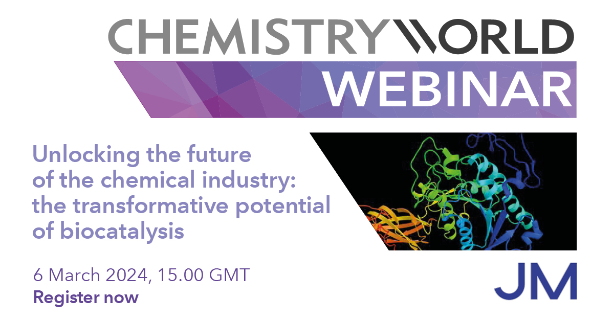 How can the transformative potential of biocatalysis be your key to sustainable science? Join our free @ChemistryWorld webinar which will explore biocatalysis’ potential to reshape the chemical landscape. Sign up ➡️ bit.ly/3I8gUbi