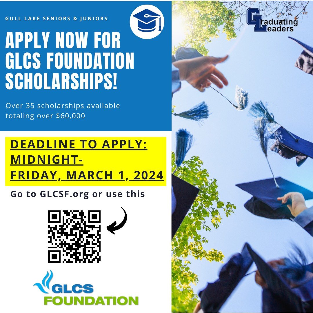 ATTENTION: Juniors and Seniors! The deadline for scholarship applications is midnight - MARCH 1st! 
These fantastic opportunities are made possible by generous donors who believe in the potential of every GL student! 
View the complete list &amp; apply TODAY!
glcsf.org/scholarships.h…
