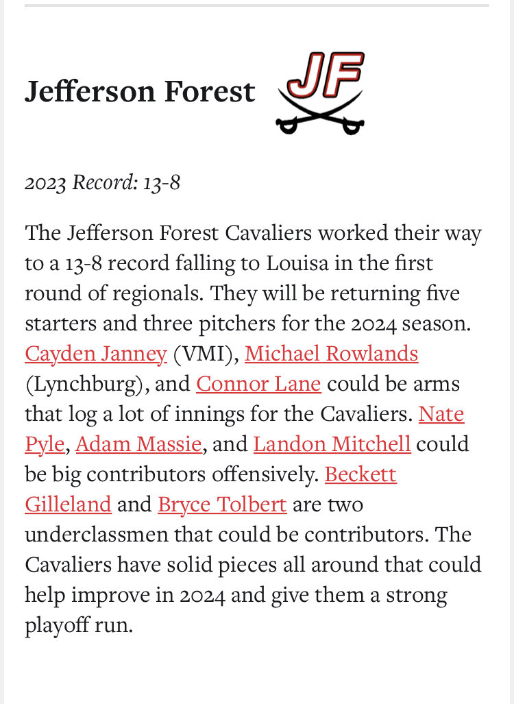 Thank you ⁦@PBRVirginiaDC⁩ for the write up. We have a lot of work to do but looking forward to the challenge!! #teamoverme ⁦@CaydenJanney⁩ ⁦@MikeRowl13⁩ ⁦@_LandonMitchell ⁦@bgland3_⁩ ⁦@Brycet2026⁩