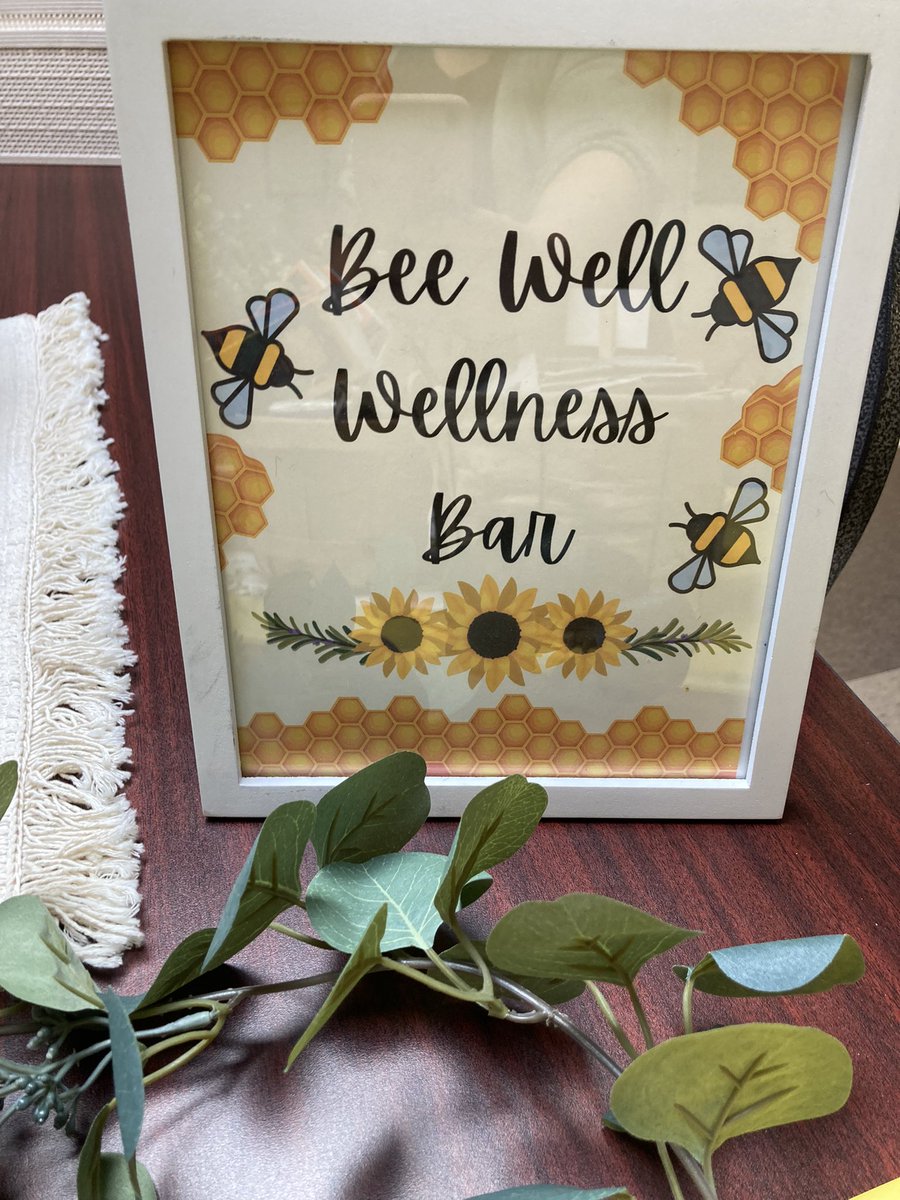 Countryside_PTO's tweet photo. Today we set up a “Bee Well” wellness bar for the teachers and staff in the staff lounge. We had some sample homeopathic wellness products donated by PTO Today as well as items like hand sanitizer, Emergen-C vitamin C packets, and herbal tea. Here’s to good health! 🐝 https://t.co/J2VMRfXB08