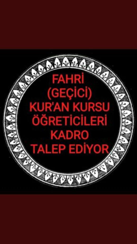 #Diyanet Fahri Kur'an Kursu Öğreticileri de  #KADRO bekliyor 

Verilen sözlerin  yerine getirilmesini istiyoruz.

#FahriÖğreticilerKadroİstiyor

#TCMB
Murat Kurum

<a href="/RTErdogan/">Recep Tayyip Erdoğan</a> 
<a href="/dbdevletbahceli/">Devlet Bahçeli</a> 
<a href="/AvOzlemZengin/">Av. Özlem Zengin 🇹🇷</a> 
<a href="/AyanNilhan/">Nilhan AYAN</a>
<a href="/mehmetsaityaz/">Mehmet Sait YAZ</a>