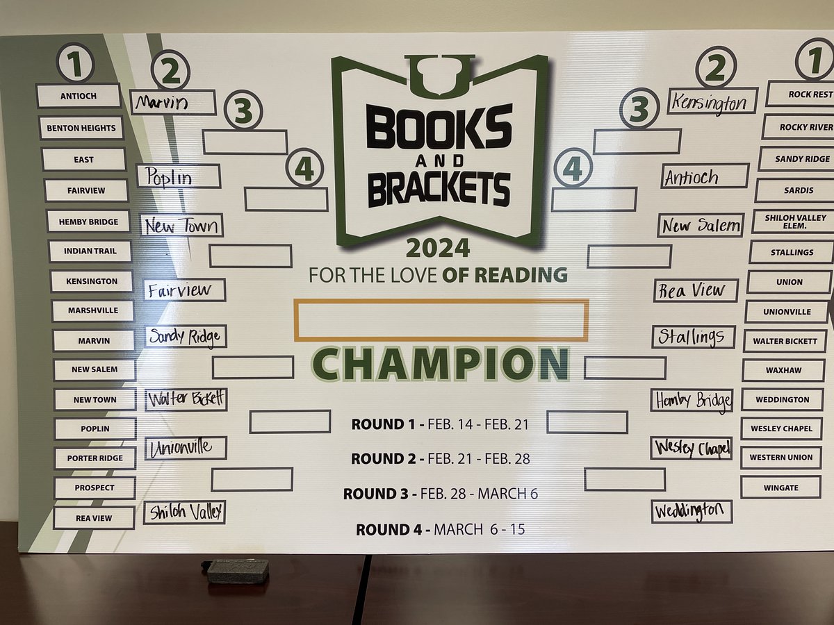 Union County Public Schools (@ucpsnc) on Twitter photo (2/2) Congrats to our #BooksAndBrackets Sweet 16 schools!
<a href="/ReaViewESNC/">Rea View Elementary School</a>
<a href="/SandyRidgeESNC/">Sandy Ridge Elementary School</a>
<a href="/ShilohValleyES/">Shiloh Valley Elementary School</a>
<a href="/StallingsESNC/">Stallings Elementary School (NC)</a>
<a href="/UnionvilleESNC/">Unionville Elementary School</a>
<a href="/WalterBickettES/">Walter Bickett Elementary School</a>
<a href="/WeddingtonESNC/">Weddington Elementary School</a>
<a href="/WesleyChapelES/">Wesley Chapel Elementary School</a>
<a href="/AGHoulihan/">Andrew G. Houlihan</a> (2/2) Congrats to our #BooksAndBrackets Sweet 16 schools!
<a href="/ReaViewESNC/">Rea View Elementary School</a>
<a href="/SandyRidgeESNC/">Sandy Ridge Elementary School</a>
<a href="/ShilohValleyES/">Shiloh Valley Elementary School</a>
<a href="/StallingsESNC/">Stallings Elementary School (NC)</a>
<a href="/UnionvilleESNC/">Unionville Elementary School</a>
<a href="/WalterBickettES/">Walter Bickett Elementary School</a>
<a href="/WeddingtonESNC/">Weddington Elementary School</a>
<a href="/WesleyChapelES/">Wesley Chapel Elementary School</a>
<a href="/AGHoulihan/">Andrew G. Houlihan</a>