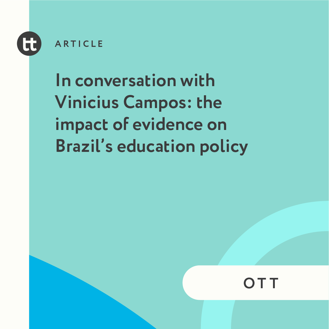 From our #VoicesOfEvidenceUsers series, we talk to Vinicius Campos from the Parana State Department of #Education in #Brazil about #evidence. Read interview: onthinktanks.org/articles/in-co…