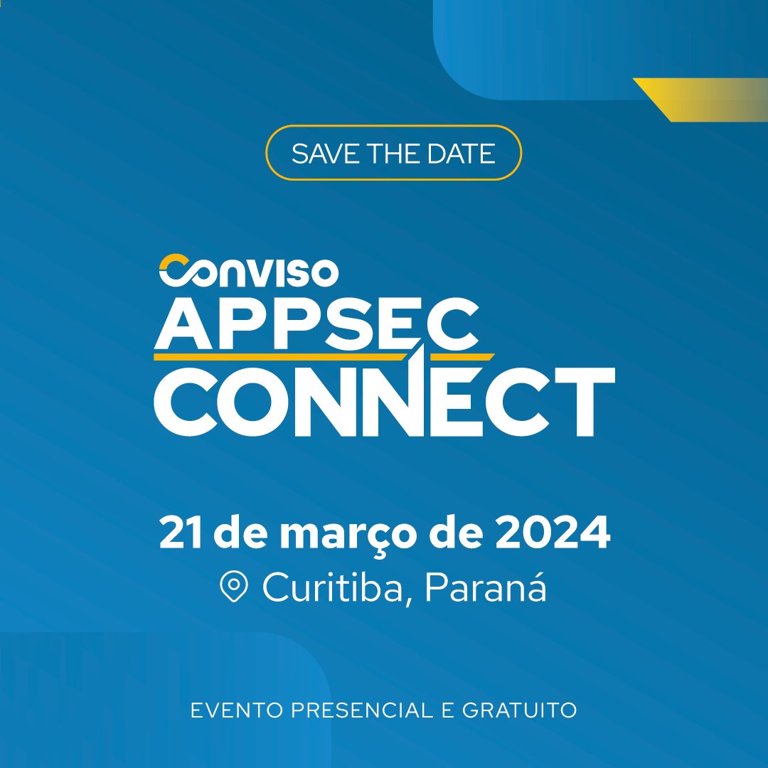 Em contagem regressiva para o AppSec Connect presencial! 🚀

Prepare-se para mergulhar em um ambiente de aprendizado e discussão de estratégias vitais para a segurança de suas aplicações. Fique ligado para mais detalhes sobre inscrições em breve! 

#appsec #devsecops #aspm