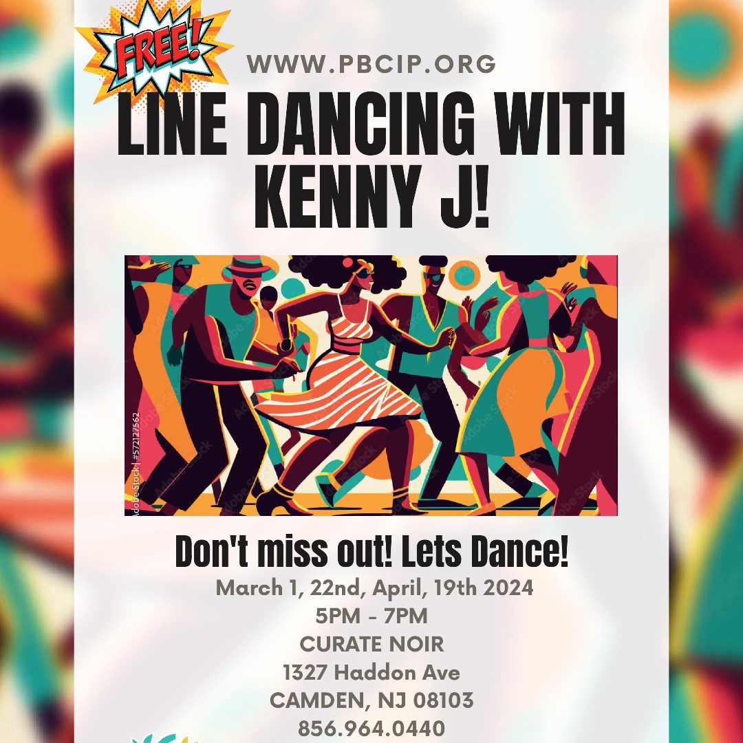 March 1st !! Line dancing on deck with Kenny J ! " Gotta get ya Groove on !! " Make sure you come out , and we will make sure you enjoy yourself ! #PBCIP #Parkside #LineDancing #KennyJ
