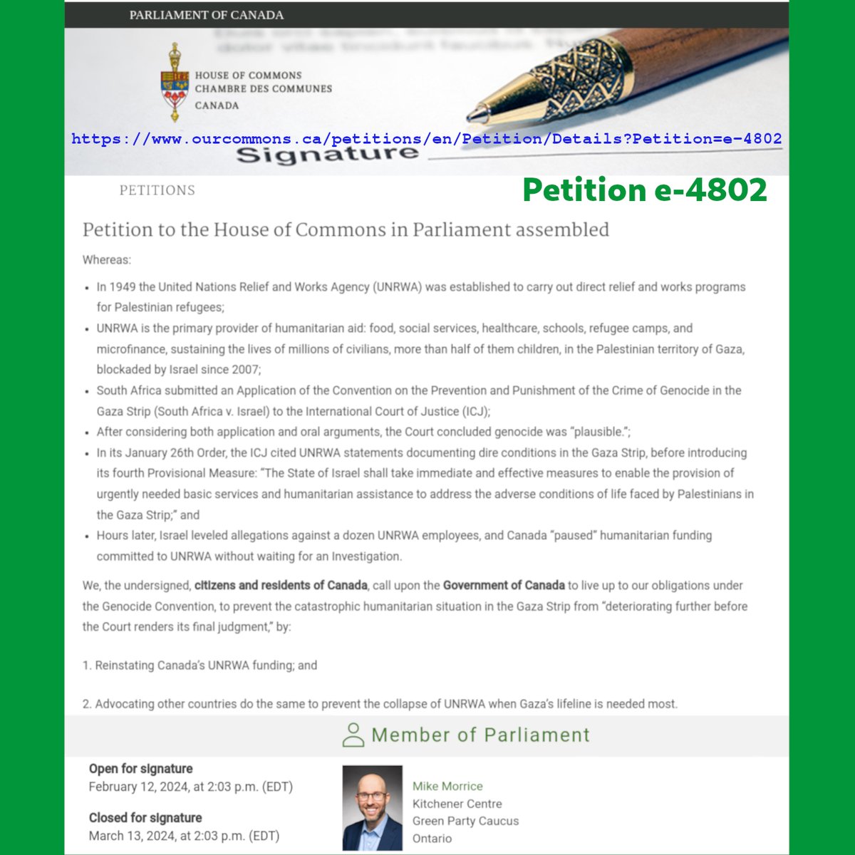 @ajlabs That's why I'm petitioning the Government of Canada to make good on the #UNWRA funding we've already pledged and help convince the other countries who have pulled out to do the same. It has never been more important to sign & share! ourcommons.ca/petitions/en/P… #gaza #CDNpoli