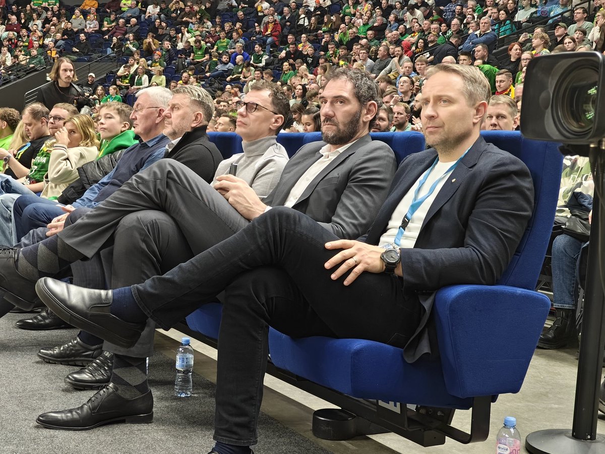 #FIBAEurope President @jgarbajosa15 is watching the game between Lithuania and Poland in Vilnius.