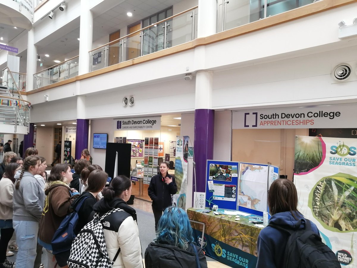 Thank you to the team at @WildPlanetTrust for talking to our students about the 'Save Our Seagrass' project this week, a project dedicated to monitoring and protecting seagrass beds in the Tor Bay area #GoGreenWeek