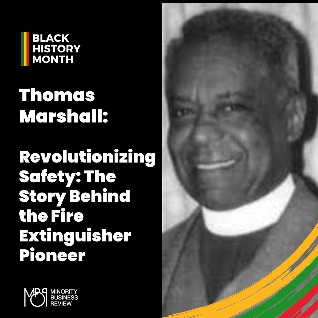 Honoring T.J. Marshall's legacy this #BlackHistoryMonth! His groundbreaking fire safety innovations, from extinguishers to sprinklers, continue to shape global safety standards. #TJMarshall #FireSafety 🚒💧 #diversethoughts #diversevoices#MBRmag#minorityviewss #leaders
