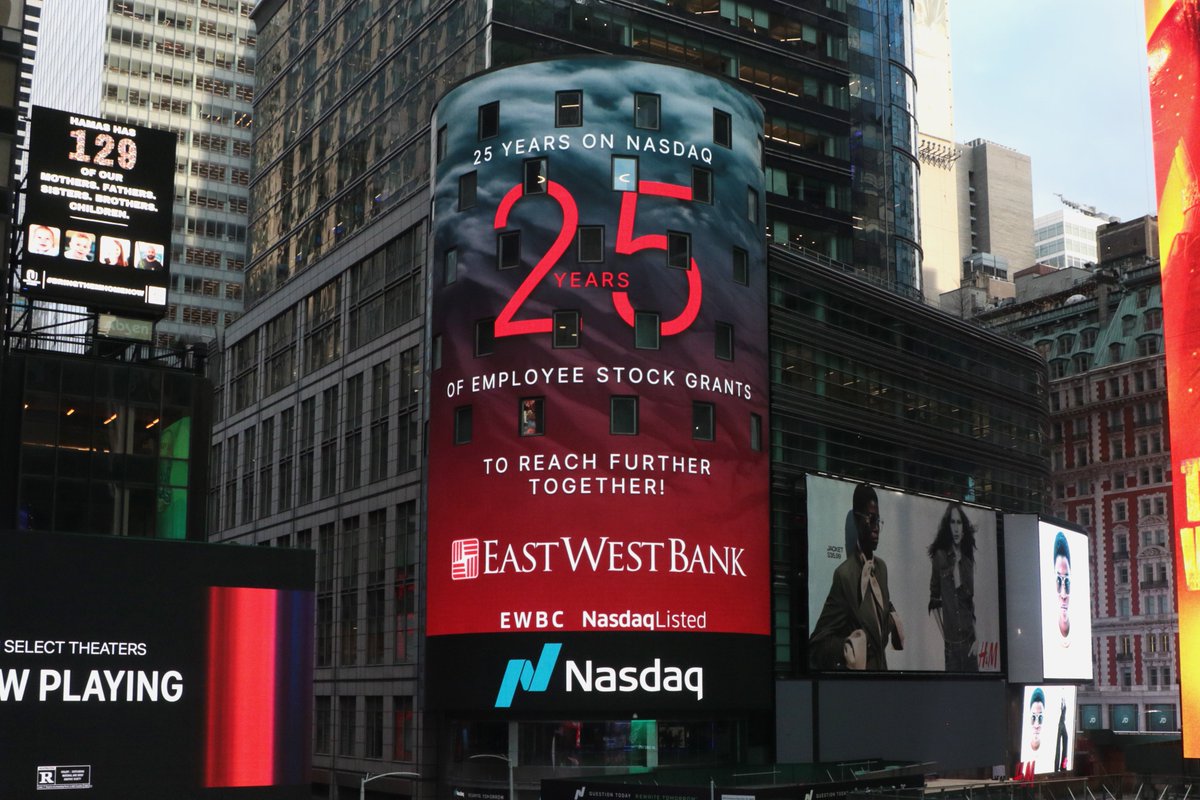 It’s not every day that we see our name in lights, but that’s what happened twice in Times Square this month. There, @Nasdaq recognized our 25th listing anniversary and our 25-year tradition of sharing restricted stock with each of our associates to ring in the Lunar New Year.
