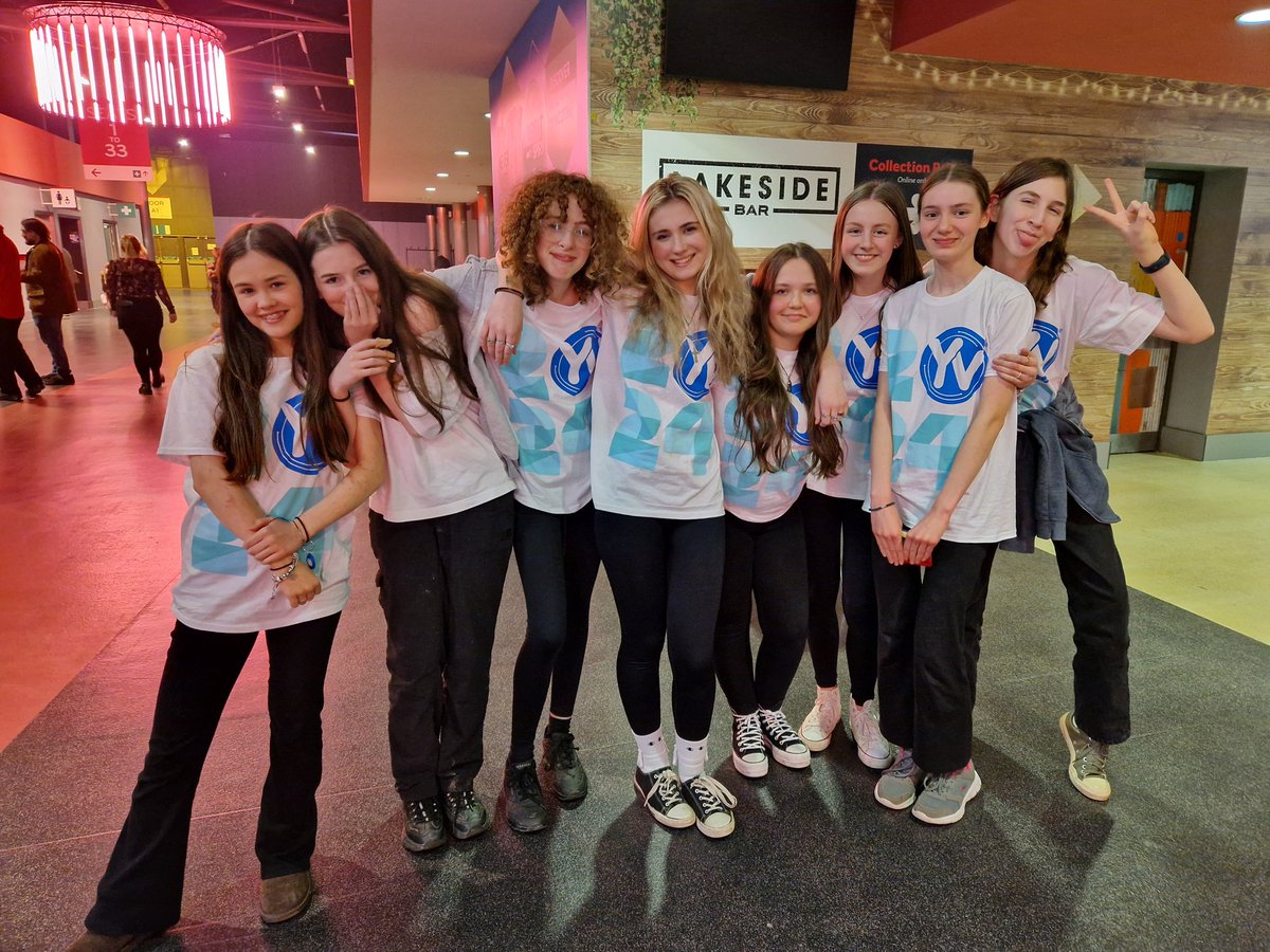 Some of the girls, excited for the Young Voices concert to start!!

<a href="/YVconcerts/">Young Voices</a> #teamstmarys #stmarysmusic