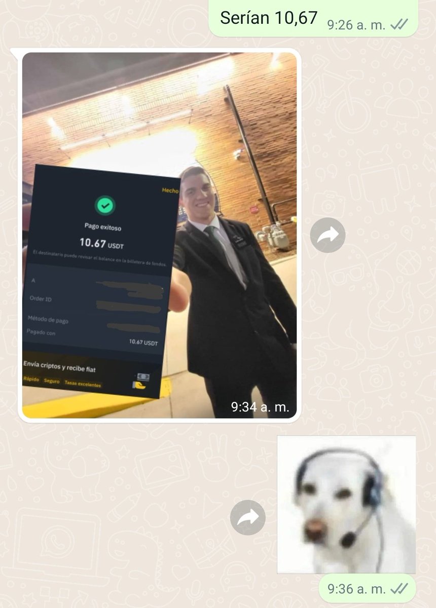 Le dije a mi hermano que hiciera un pago y me pasará el capture
El capture que me pasa: