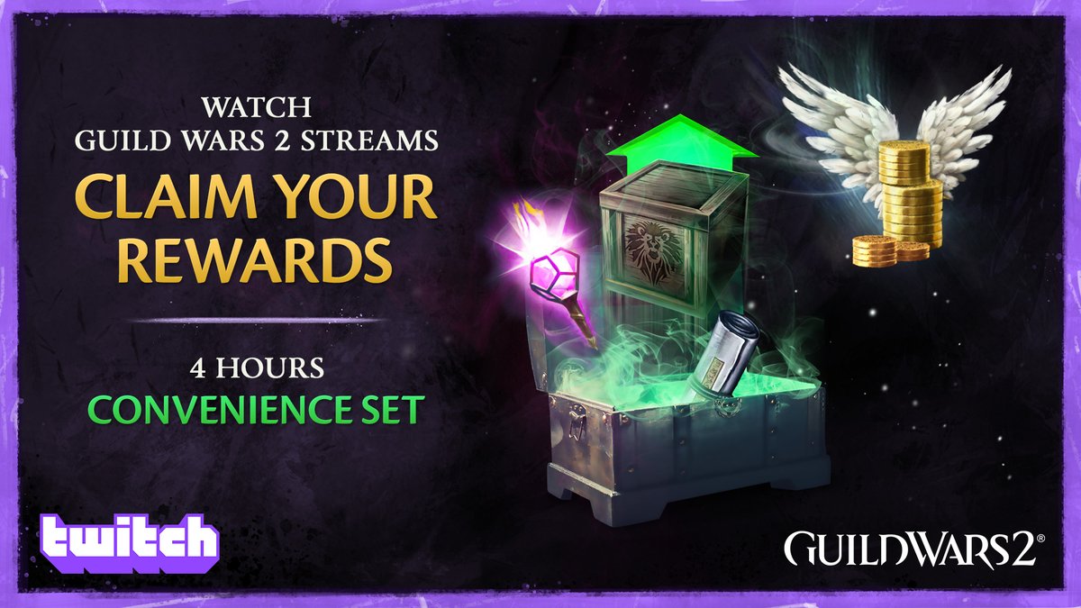 We'll be celebrating the release of The Realm of Dreams - the second of three major updates for #GuildWars2: Secrets of the Obscure next week with <a href="/Twitch/">Twitch</a> Drops from Feb 27-Mar 3! Ready up and link your account now at guildwars2.com/twitch-drops/