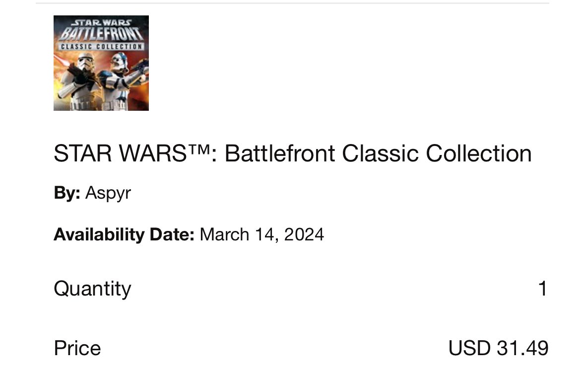 OGKnightHawk's tweet photo. @SWBFUpdates I got the discount https://t.co/nrtSbOtIYE