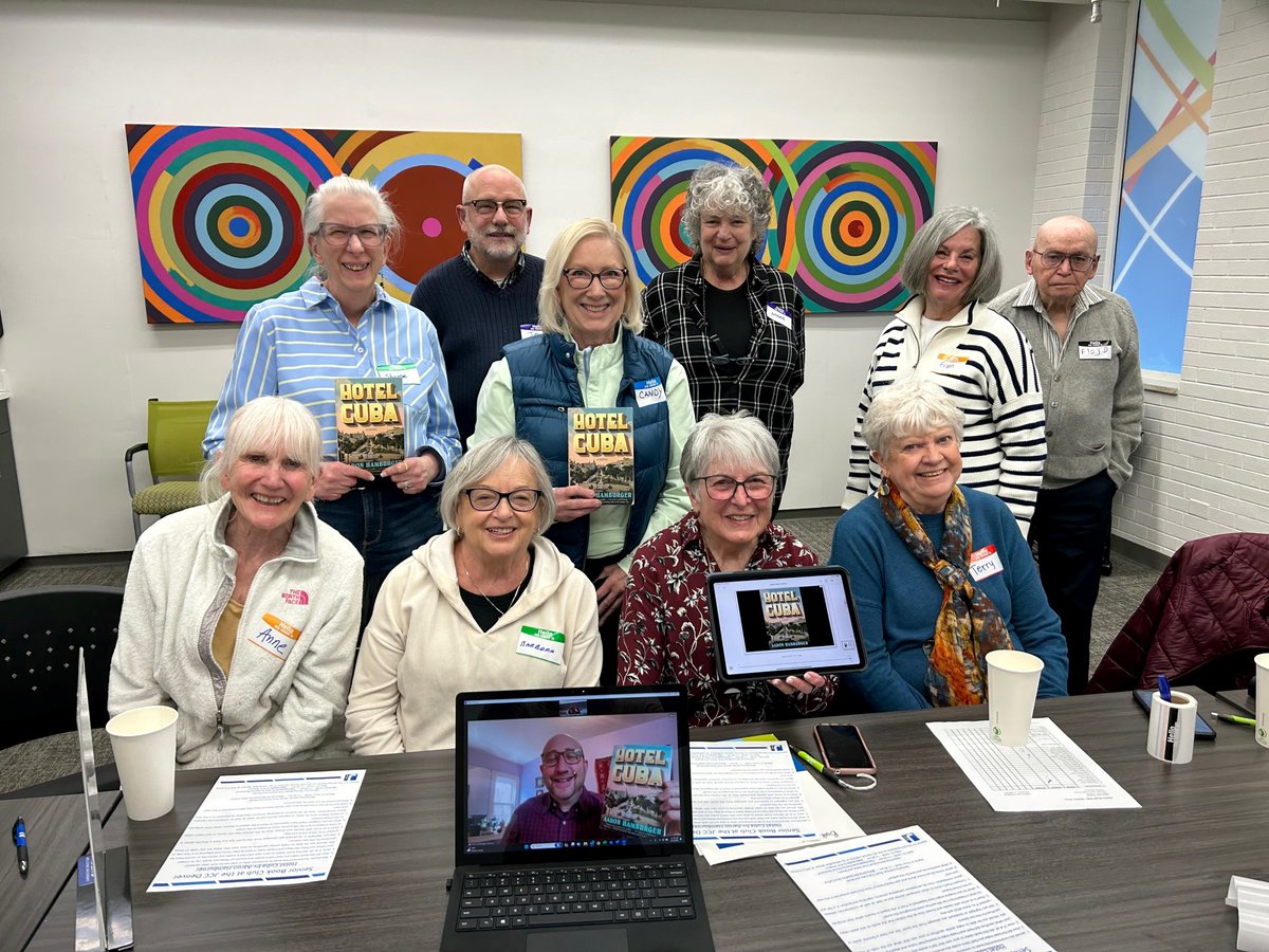 I had so much fun chatting virtually with the Senior Book Club at JCC Denver about Hotel Cuba!