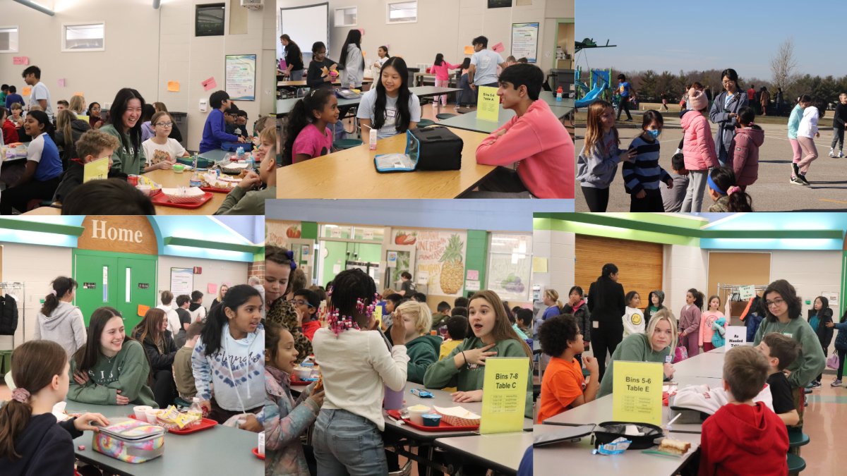 It was all smiles at Mason Elementary when <a href="/mhssibs/">MHS SIBS</a> joined these young Comets for lunch. 
We 💚 our SIBS.
