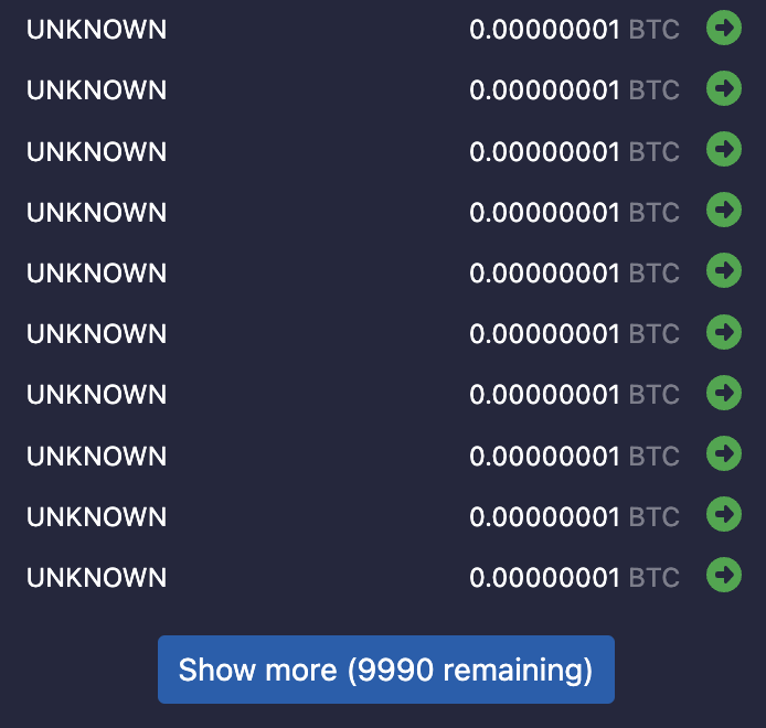 mononautical's tweet photo. ok I'm stumped.
over the last few days, Marathon keeps mining bizarre non-standard transactions with single-sat outputs.
https://t.co/5MUwG8PJDe https://t.co/33IYkDNoKM