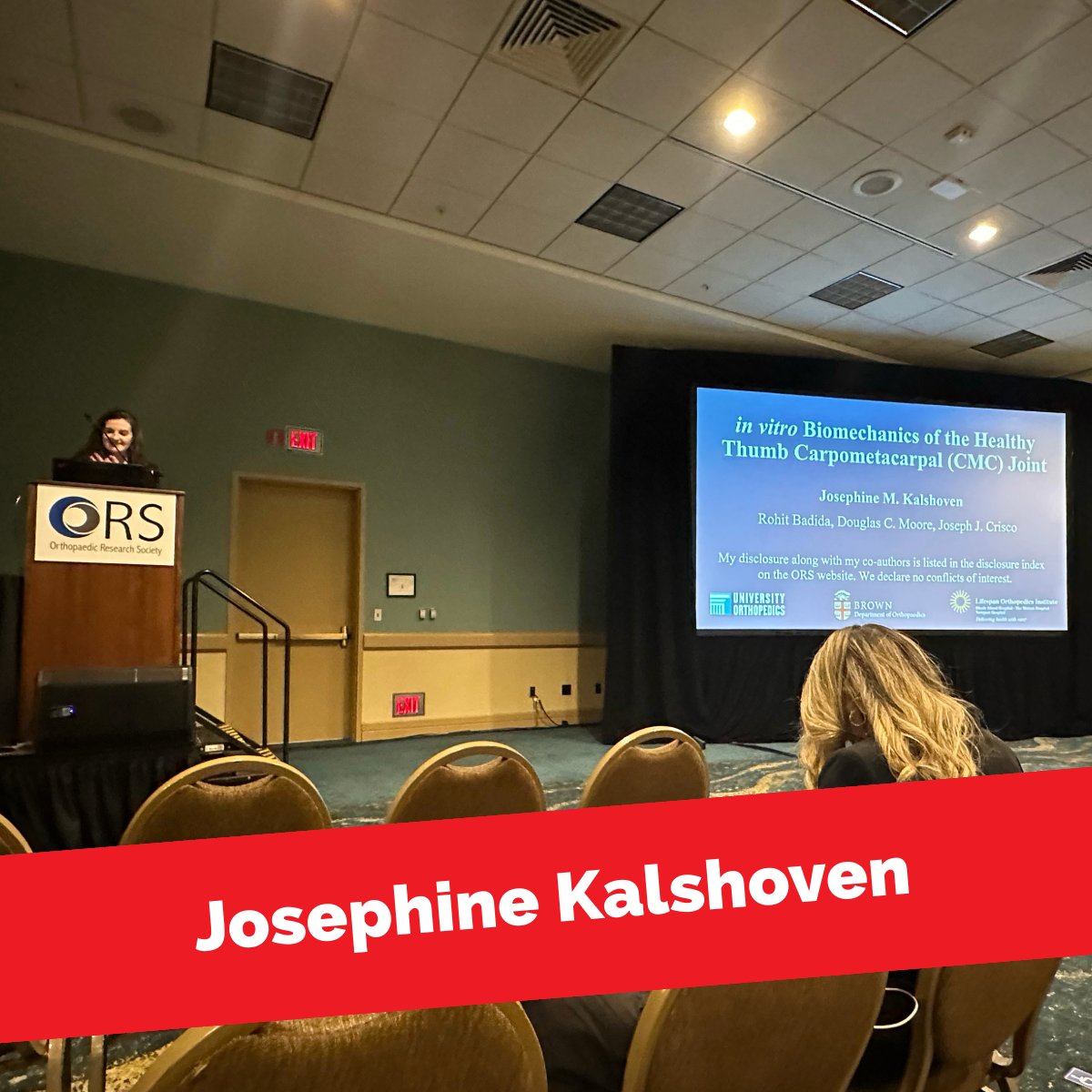ICYMI: A trio of BME PhD candidates, Quianna Vaughan, Dominique Barnes and Josephine Kalshoven presented at the <a href="/ORSsociety/">Orthopaedic Research Society</a> #ors2024 annual meeting in early February. Vaughan took top 3 honors in the ORS Implant Section. <a href="/BrownBiomech/">BrownBiomechanics</a>