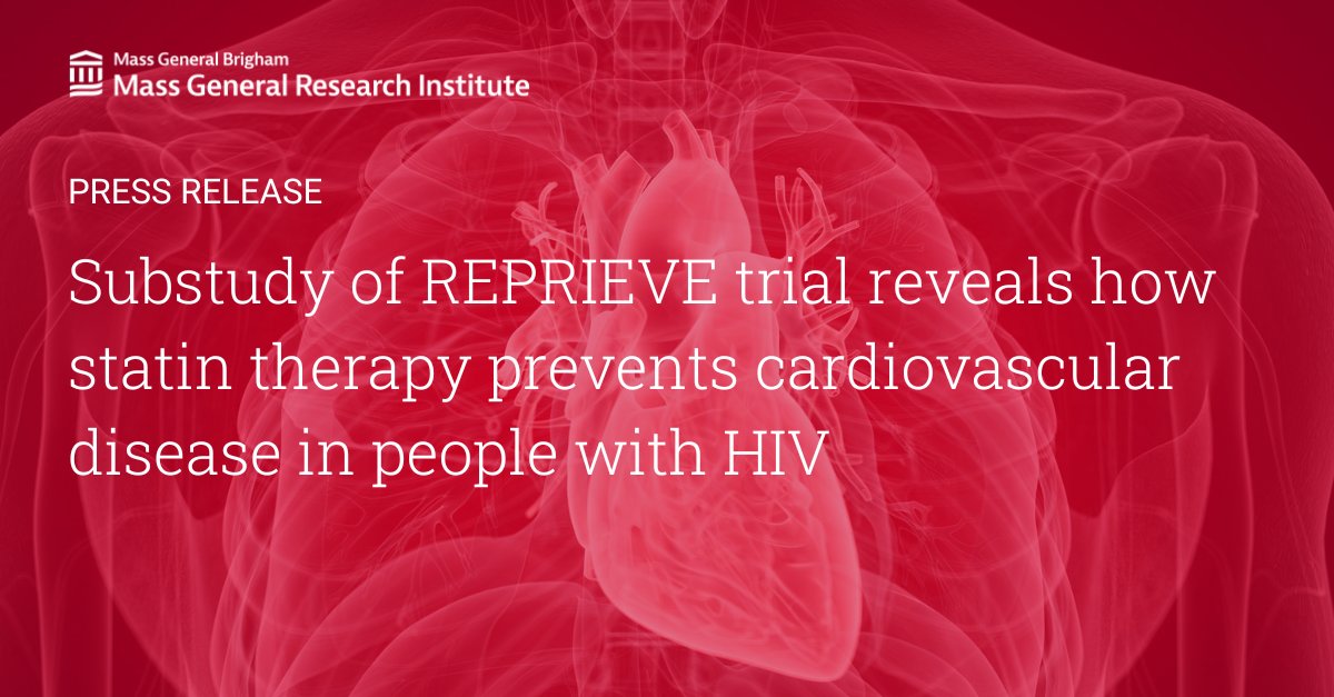 In a recent @JAMACardio publication, researchers from @reprievetrial @circ_mgh @mghmetu @mghimaging discovered how statin therapy prevents cardiovascular disease in people with HIV. Read more: massgeneral.org/news/press-rel… @michael_t_lu #heartmonth #hearthealth