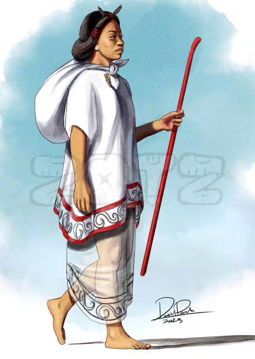 #Aztec woman with gauze skirt based on codex azcatitlan.